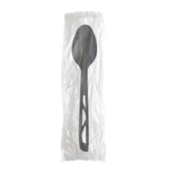 BetterEarth CPLA Black Heavyweight Spoon Wrapped BE-SHB-INV