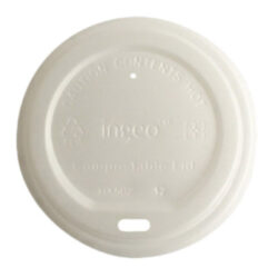 BetterEarth CPLA White Flat Lid for Hot Cup 10-24 oz BE-HL1024PLA