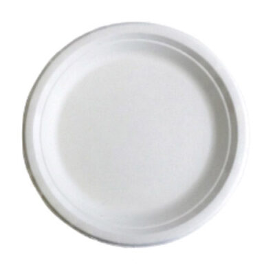 BetterEarth Sugarcane White Round Plate 7 in BE-FRP7