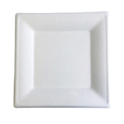 BetterEarth Sugarcane White Square Plate 8 in BE-FSP8