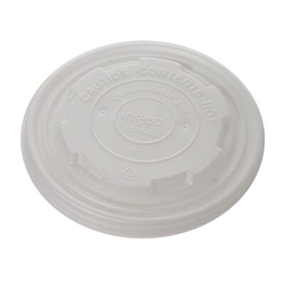 Conserveware CPLA Flat Lid for Container 12-32 oz 42FCLPLA115