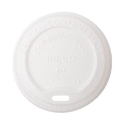 Conserveware Compostable CPLA Flat Lid for Hot Cup 8 oz 42HCLPLA80
