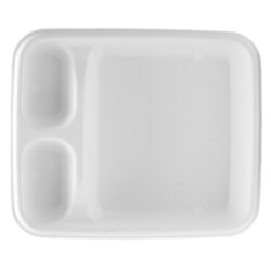 Conserveware Compostable Sugarcane 3 Section Tray 7 in x 9 in 42RCT79S3