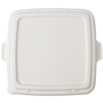 Conserveware Sugarcane Square Lid for 3 Compartment Tray 9 in. 42STBFL9