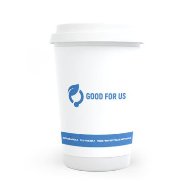 Custom Printed Recyclable Double Wall Paper Hot Cup 16 oz