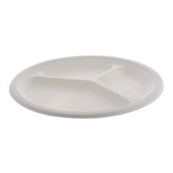 EarthChoice Fiber Blend Round 3 Compartment Plate 10 in MC500440002