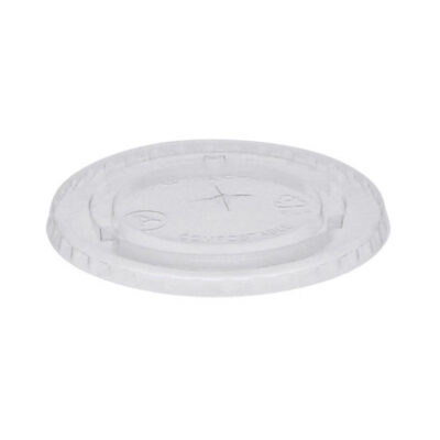 EarthChoice PLA Clear Flat Slot Lid for Cold Cup 9 oz YLPLA20C