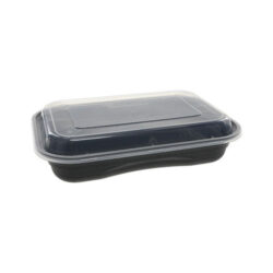 EarthChoice PP Black Rectangular Lid Microwavable Container 27 oz 8.4 in x 5.6 in NV2GRT2786B