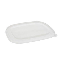 EarthChoice PP Clear Flat Lid for Rectangular Bowl 6 in x 8 in YPPLIDF6X8REC