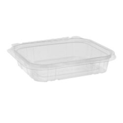 EarthChoice rPET Clear Clamshell Hinged Tamper Evident Deli Container 16 oz 7 in x 6 in TEHL7X616S