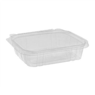 EarthChoice rPET Clear Clamshell Hinged Tamper Evident Deli Container 20 oz 7 in x 6 in TEHL7X620