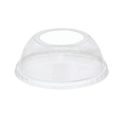EarthChoice rPET Clear Dome Large Hole Lid for Cold Cup 12-16-20-24 oz YPDL24CLH