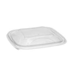 EarthChoice rPET Clear Dome Lid for Square Bowl 8-16 oz 5 in YSACLD05