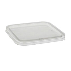 EarthChoice rPET Clear Flat Lid for Square Container 6 in 6SFLY