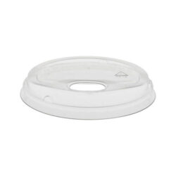 EarthChoice rPET Clear Flat Strawless Lid for Cold Cup 12-16-20-24 oz YLP24CLESS