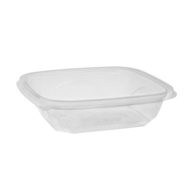 EarthChoice rPET Clear Square Bowl 24 oz 7 in SAC0724