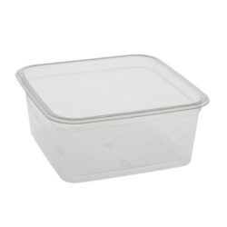 EarthChoice rPET Clear Square Container 32 oz 6 in Y6S32