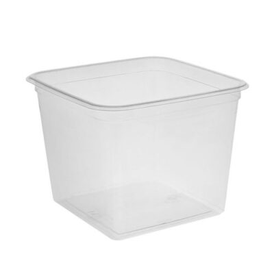 EarthChoice rPET Clear Square Container 60 oz 6 in Y6S60