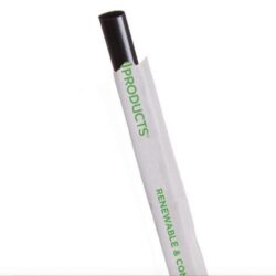 Eco Products PLA Black Straw Wrapped 7.75 in EP-ST780-BLK