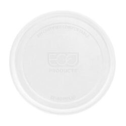 Eco Products PLA Clear Flat Lid for Round Container 8-32 oz EP-RDPLID
