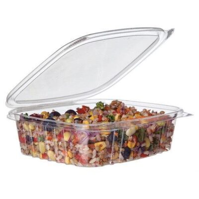 Eco Products PLA Clear Rectangular Deli Hinged Container 24 oz EP-RCH24