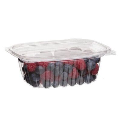Eco Products PLA Clear Rectangular Deli Lid Container 12 oz EP-RC12