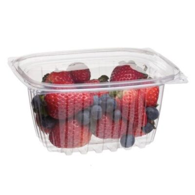 Eco Products PLA Clear Rectangular Deli Lid Container 16 oz EP-RC16