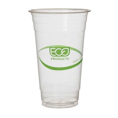 Eco Products PLA Green Stripe Cold Cup 28 oz EP-CC28-GS