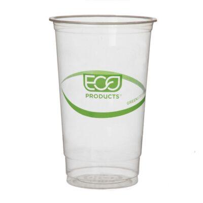 Eco Products PLA Green Stripe Cold Cup 32 oz EP-CC32-GS