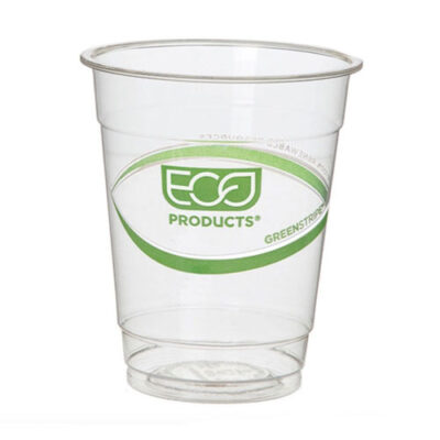 Eco Products PLA Green Stripe Cold Cup 7 oz EP-CC7-GS