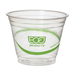 Eco Products PLA Green Stripe Cold Cup 9 oz EP-CC9S-GS