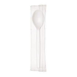 Eco Products PSM White Spoon Wrapped 7 in EP-S073