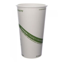 Eco Products Paper Green Stripe Hot Cup 20 oz EP-BHC20-GS