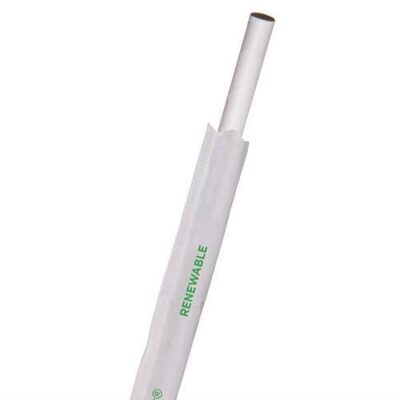 Eco Products Paper White Jumbo Straw Unwrapped 7.75 in EP-STP78-WHT