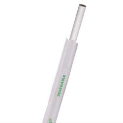 Eco Products Paper White Jumbo Straw Wrapped 7.75 in EP-STP76-WHT