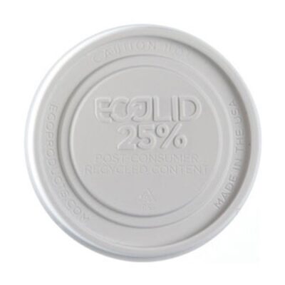 Eco Products RPS White Flat Lid for Container 12-32 oz EP-BRSCLID-L