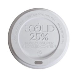 Eco Products RPS White Flat Lid for Insulated Hot Cup 20 oz EP-HL20-WR