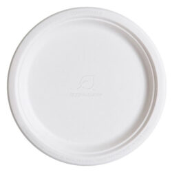 Eco Products Sugarcane White Round Plate 10 in EP-P005