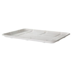 Eco Products Sugarcane White Tray 10.5 in x 8.5 in x 0.5 in EP-MP8S