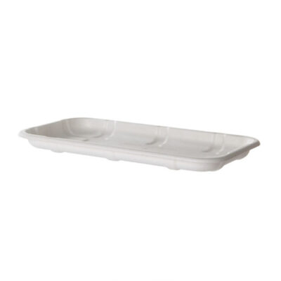 EEco Products Sugarcane White Tray 8.5 in x 4.75 in x 0.5 in EP-MP17S