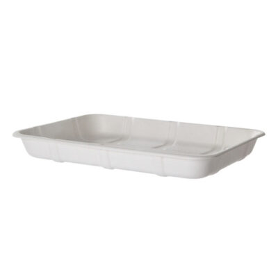 Eco Products Sugarcane White Tray 9.5 in x 7 in x 1 in EP-MP4D