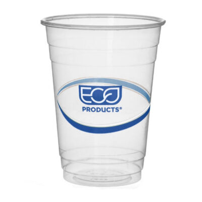 Eco Products rPET Blue Stripe Cold Cup 16 oz EP-CR16