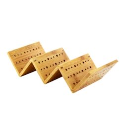 PacknWood Bamboo 3 Taco Holder 8.2 in x 4 in x 1.9 in 210STAC162
