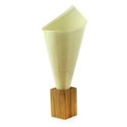 PacknWood Bamboo Pick Cone Holder 1.18 in x 1.18 in x 2.16 in 210BPICO1