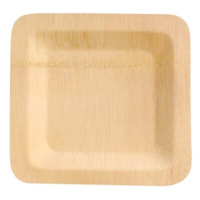 PacknWood Bamboo Square Veneer Plate 7 in 210BVNER7SQ1