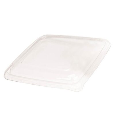 PacknWood Clear Flat Lid for Square Plate 9.25 in 210APOPL1000