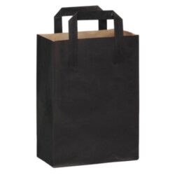 PacknWood Paper Black Bag Handle 7.8 in x 4 in x 11 in 210CABABYN