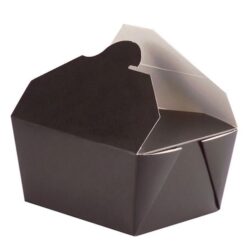 PacknWood Paper Black Meal Box 22 oz 210BIO2N