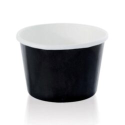 PacknWood Paper Black Souffle Portion Cup 4.1 oz 210POC121N