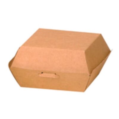 PacknWood Paper Kraft Burger Box 2.8 in x 2.8 in x 2 in 210EATBUK50